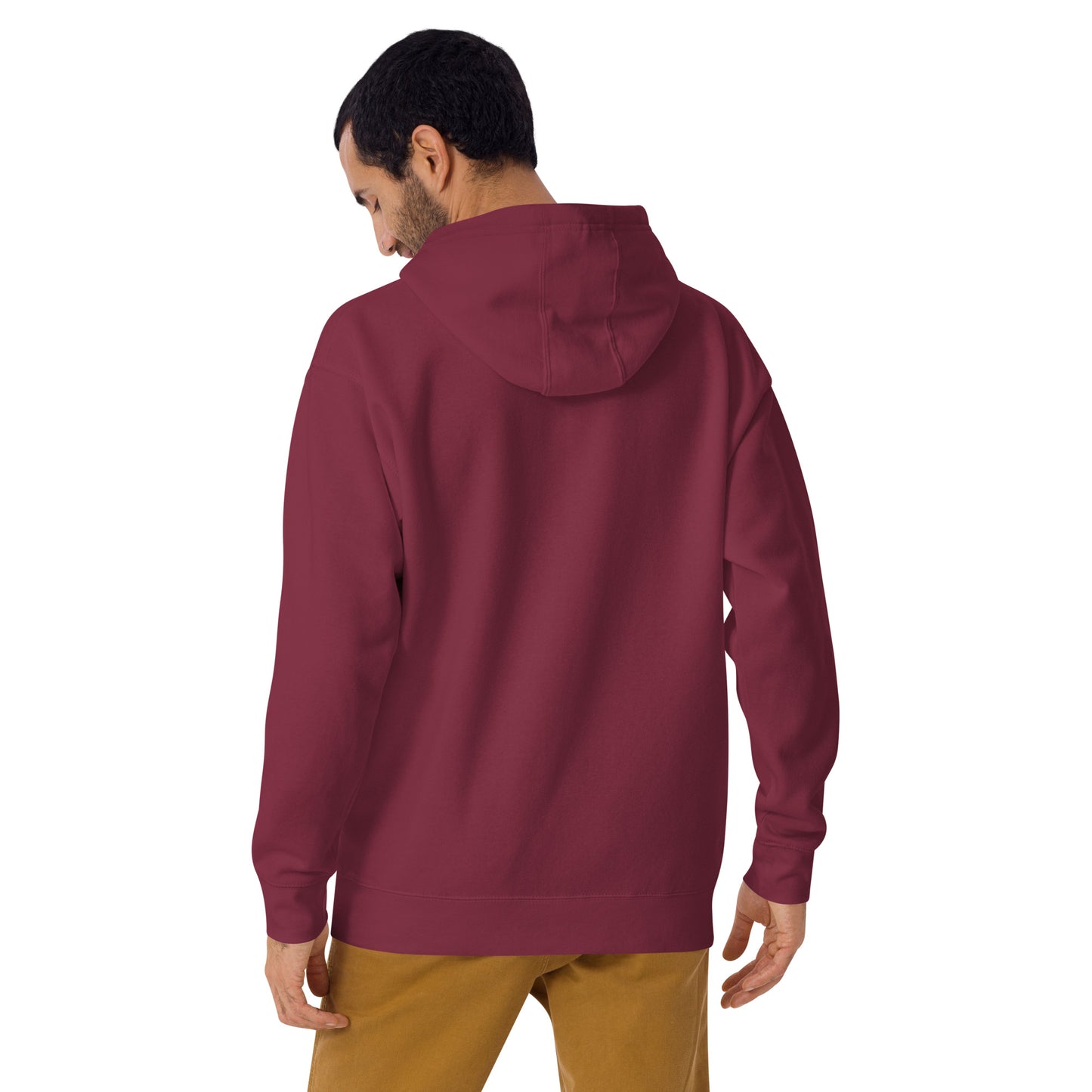 Nobody Cares - Unisex Hoodie in Maroon + Gold