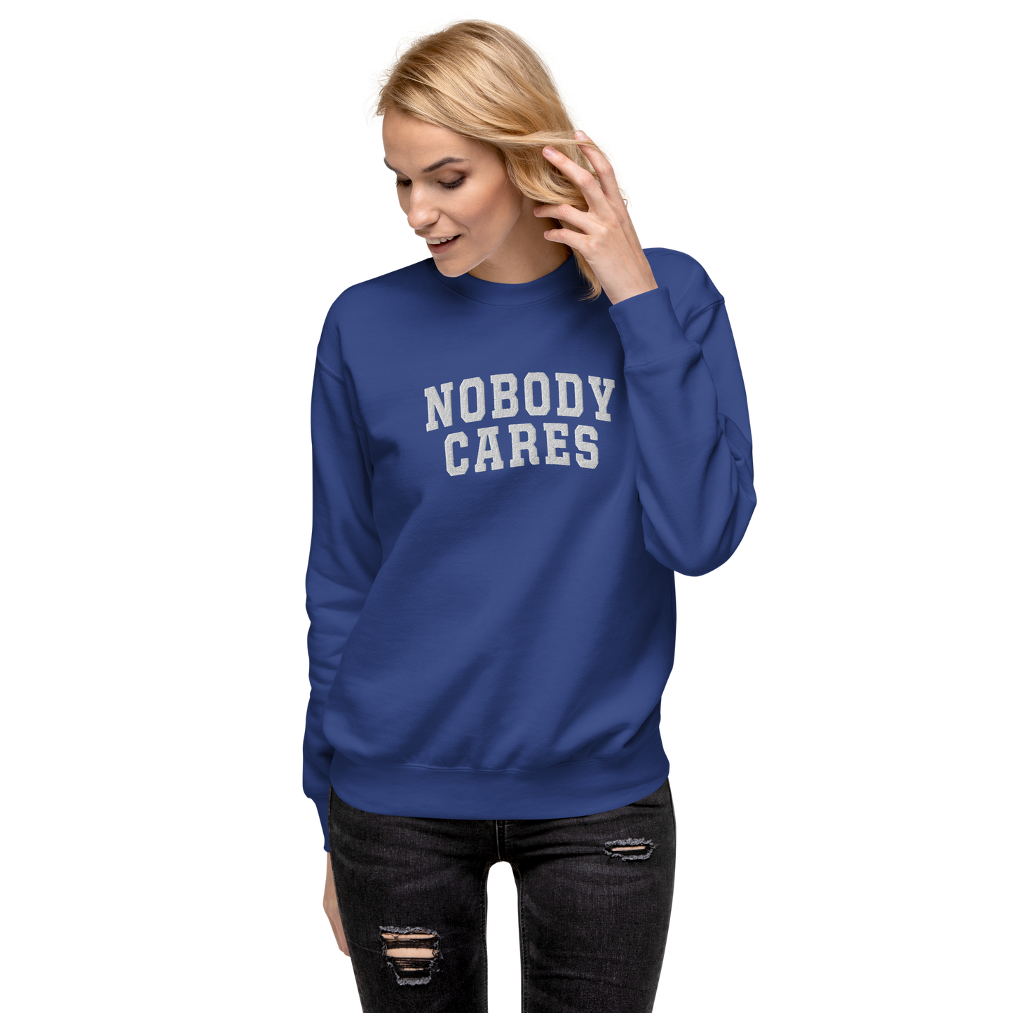 Nobody Cares (stacked variant) - Unisex Crew